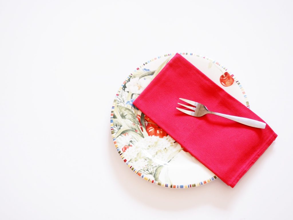 Teller mit Serviette