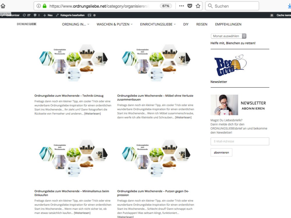 Organisiert bloggen